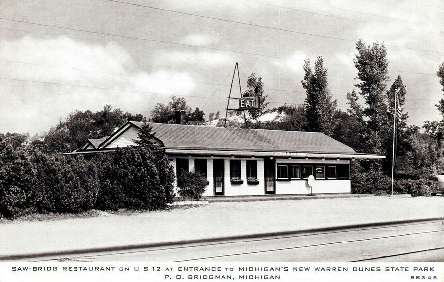 Saw-Bridg Restaurant - Vintage Postcard (newer photo)